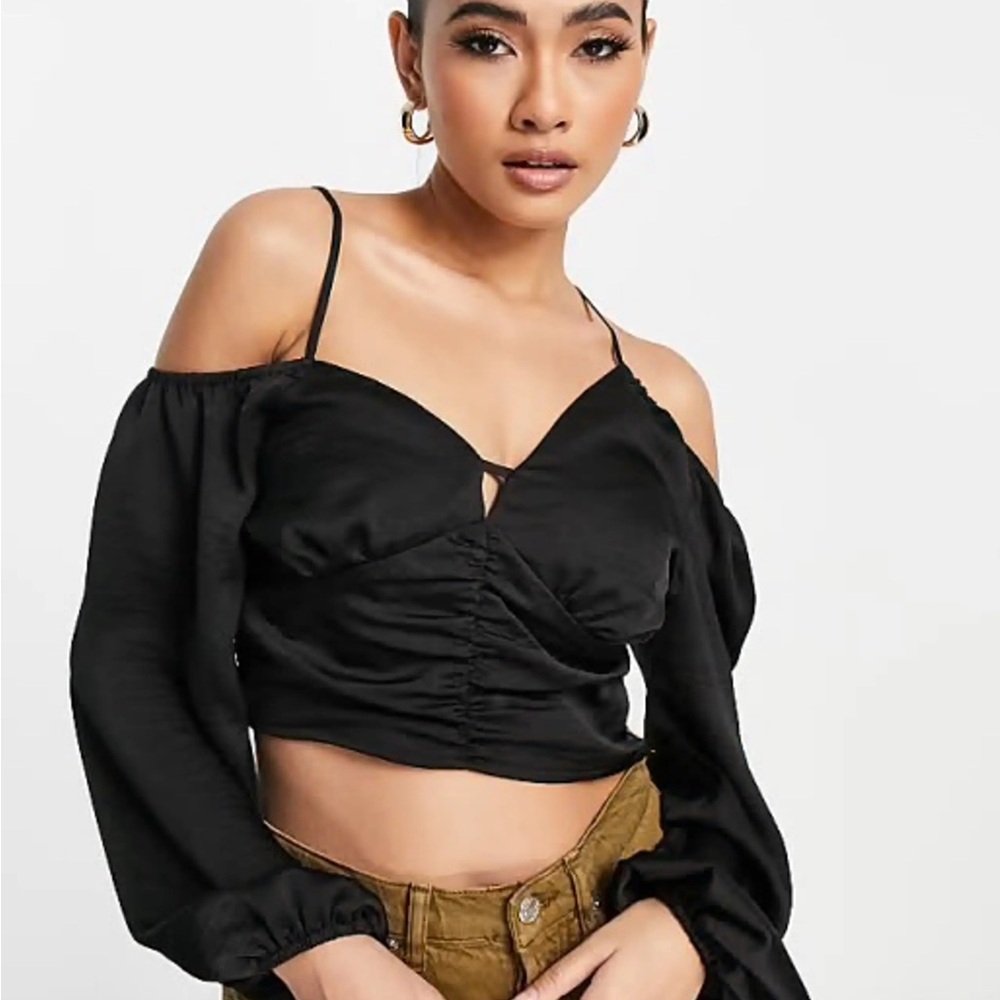 TOPSHOP Black Sexy Strappy Top - Picture 2 of 6